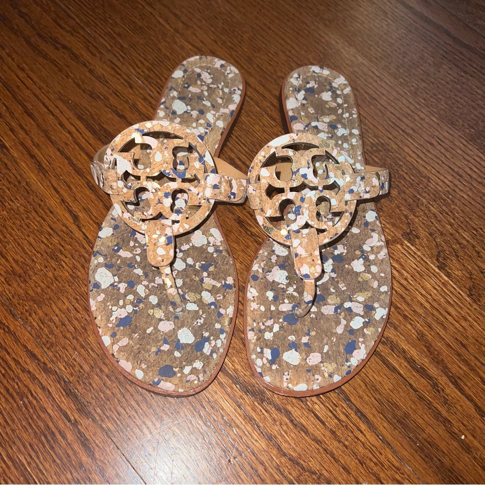 Tory Burch Confetti Cork Miller Sandal (sz 9)